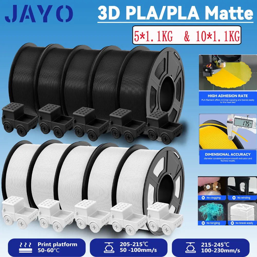 JAYO 3D PLA / PLA Matte PrinterFilament 1.75mm pla Plastic For 3D Printer &Pen 3D Printing Fil