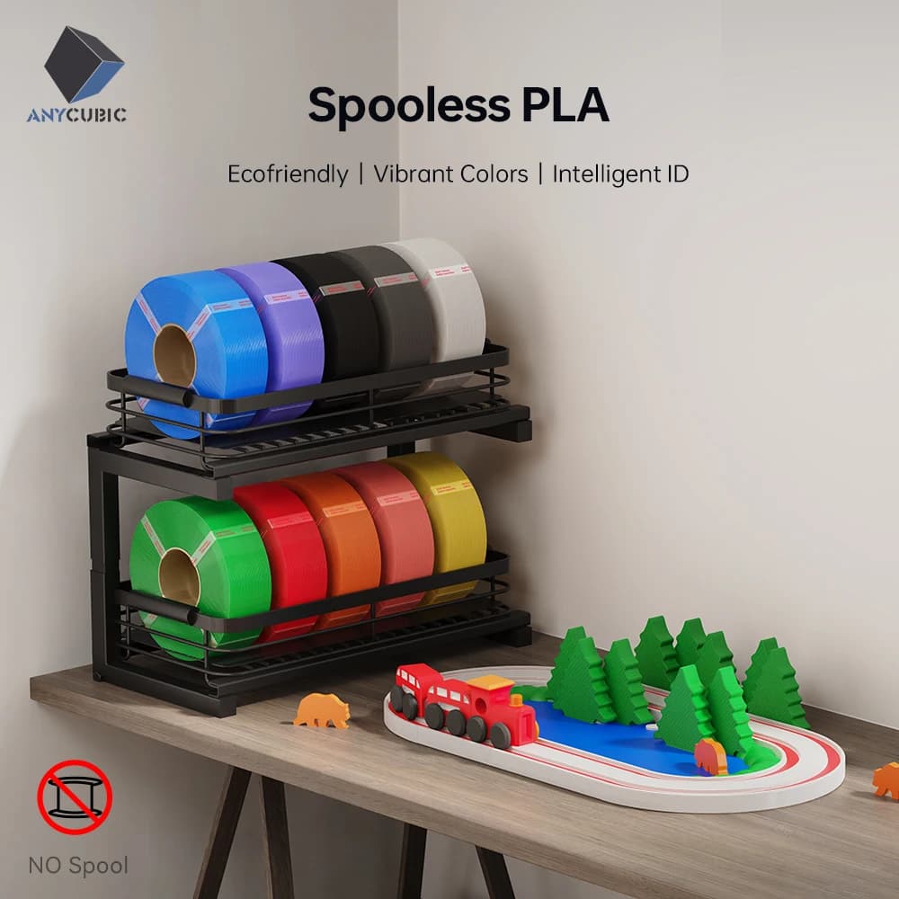 ANYCUBIC 10KG Refill PLA Filament 3D Printer 1.75mm Spooless Plastic Rubber Filament Material F
